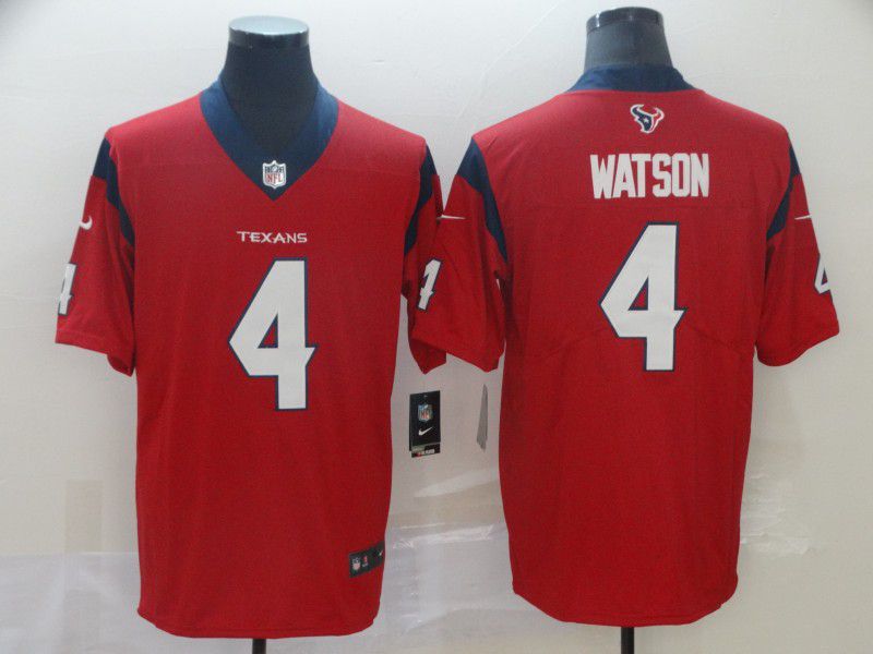 Men Houston Texans 4 Watson Red Nike Vapor Untouchable Limited Player NFL Jerseys